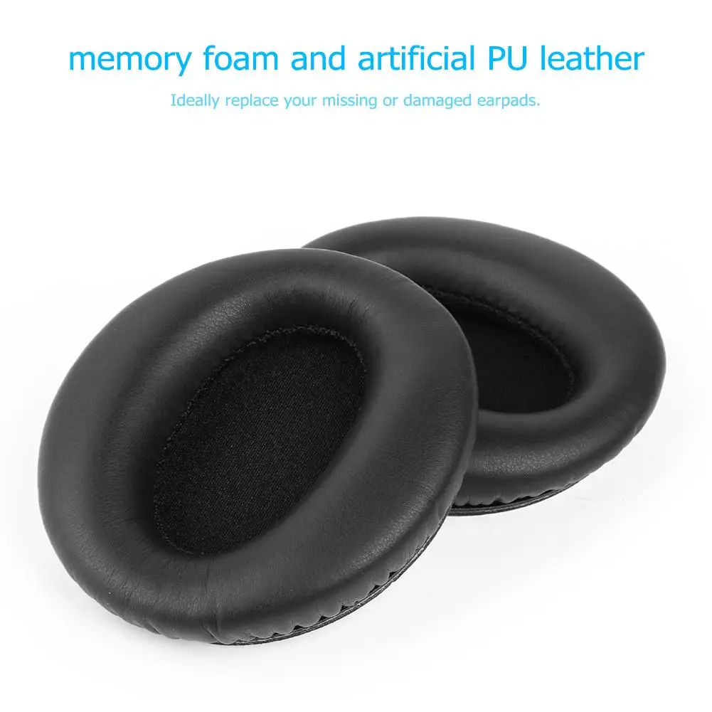 Черная искусственная кожа и пена с эффектом памяти 1 пара запасных амбушюров для