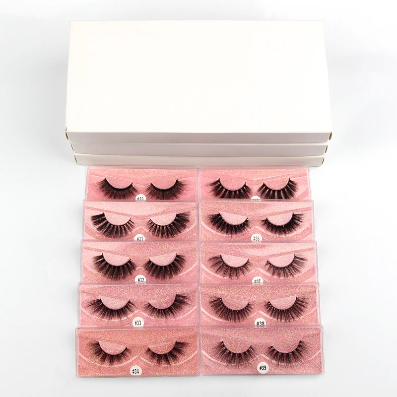 

4/10/20/50/100 wholesale eyelashes fluffy natural mink lashes makeup false eyelashes bulk Eye Lashes for Eyes Lifting