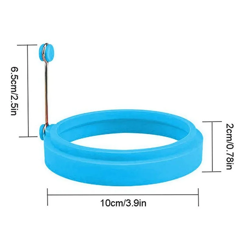 

5 Colors Round Fried Egg Mold Food Grade Silicone Egg Ring Fry Omelette Pancake Non-Stick Cooking Tools Home Baking Accessories