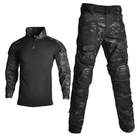 tactical camouflage military uniform clothes suit men us army airsoft combat shirt cargo pants knee pads