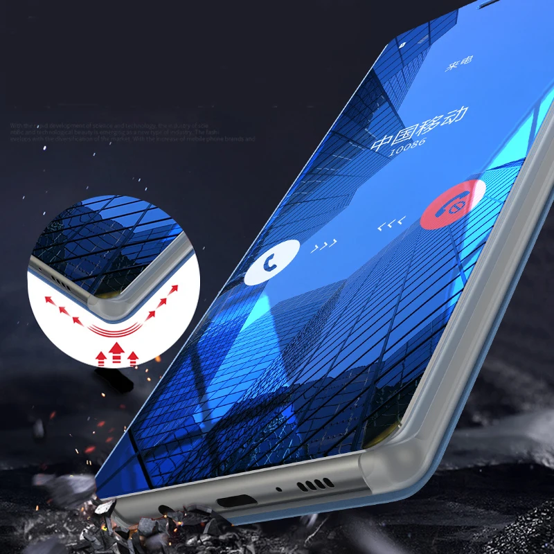 Smart Mirror Filp case For Samsung Galaxy A30 A50 A10 A40 A20 A70 A80 Leather mirror Book Cover for A30s 50s Cases Capas |