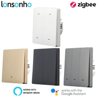 lonsonho zigbee smart switch eu uk 220v tuya smart life wireless wall light switch support zigbee2mqtt alexa google home