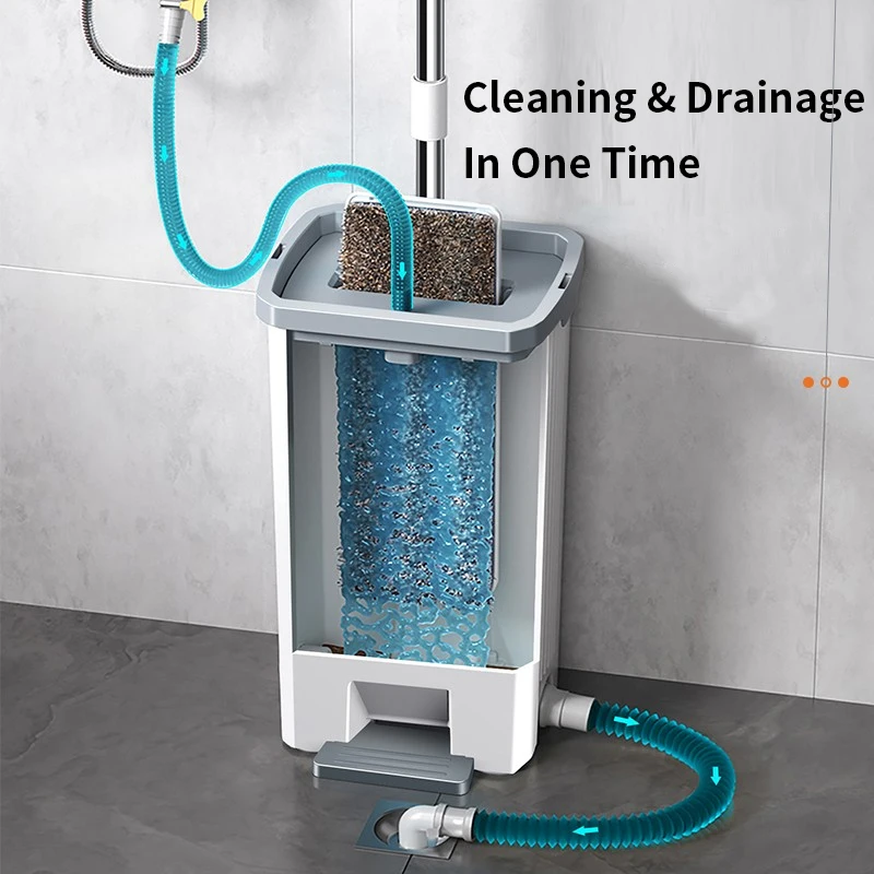 JOYBOS Magic Automatic Home Mop Avoid Handwash Household Scraping Flat Kitchen Wooden Floor Lazy Fellow Wet Dry JBS2 | Дом и сад