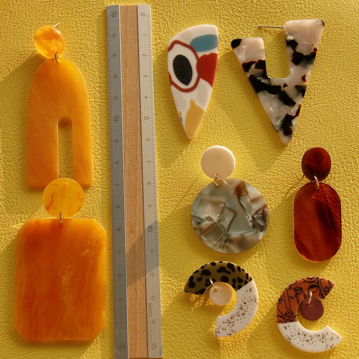 Женские Висячие серьги AOMU винтажные цветные с рисунком граффити акриловые