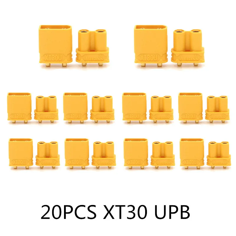 10/20 шт. XT60 черный/голубой/XT60+/XT30UPB/XT60-E/XT60-L штекерно-разъемы Вилки провод с силикатной гелевой обмоткой для Батарея Quadcopter Drone - Цвет: 20PCS XT30 UPB