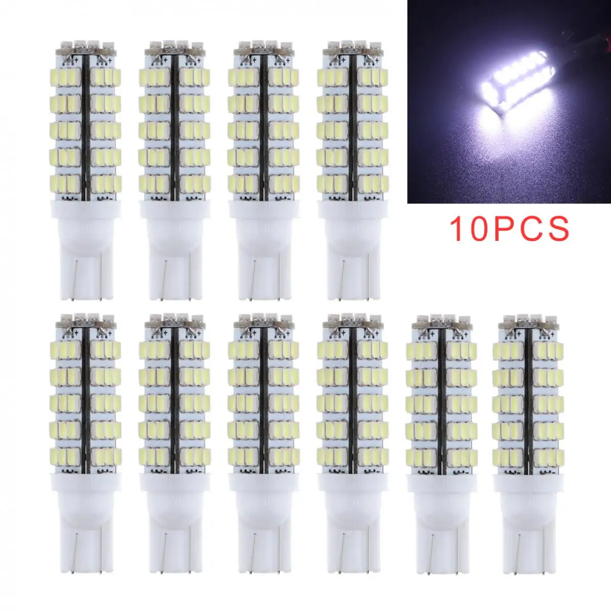 

10 шт. супер яркий белый T10 68-SMD светодиодный W5W 194 168 906 Автомобиль обратный резервный светильник лампы сигнала поворота светильник