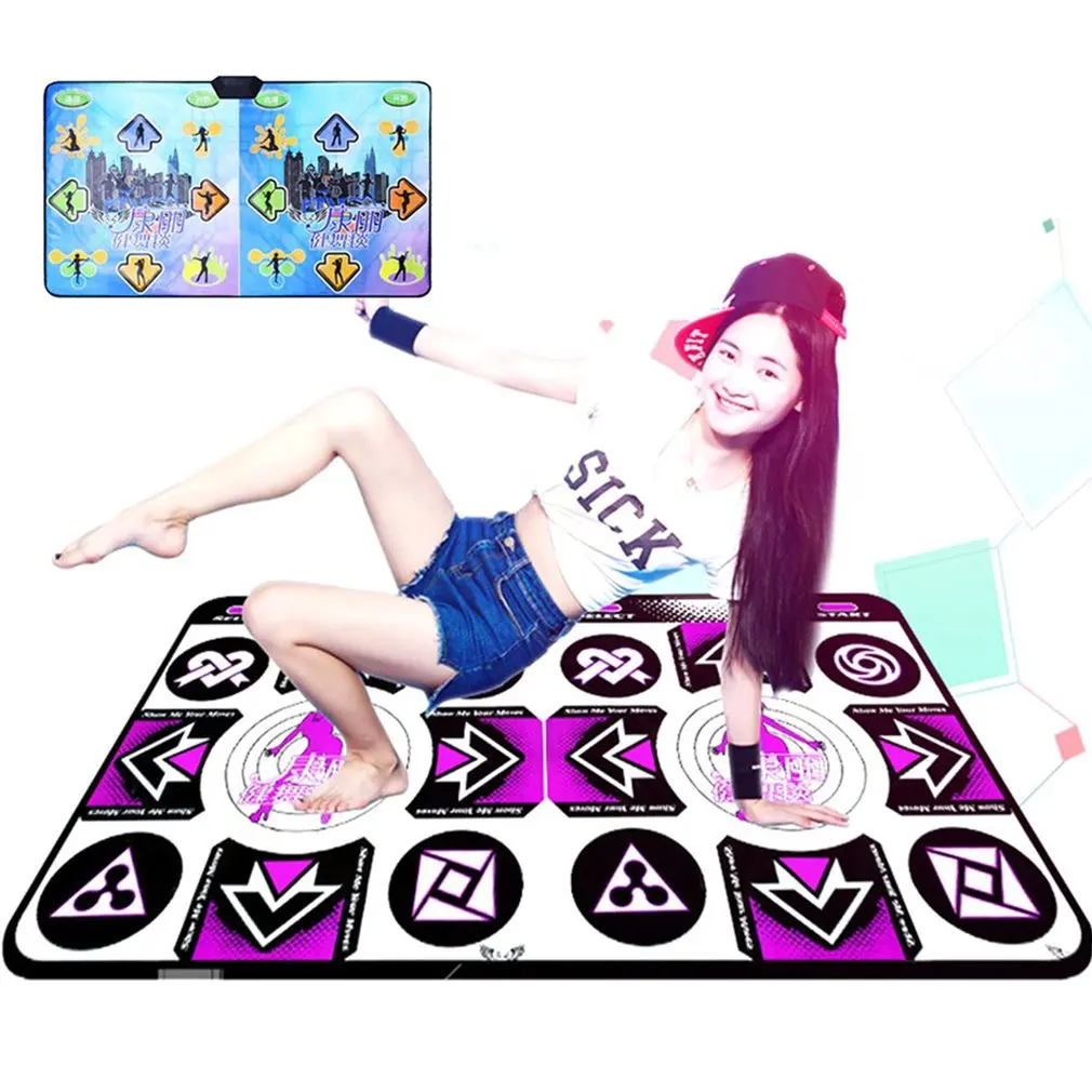 

girl toys for women Double user body-sensitive game mat Dance Mats Non-Slip Dance blanket Step Pads Sense Game English for PC TV