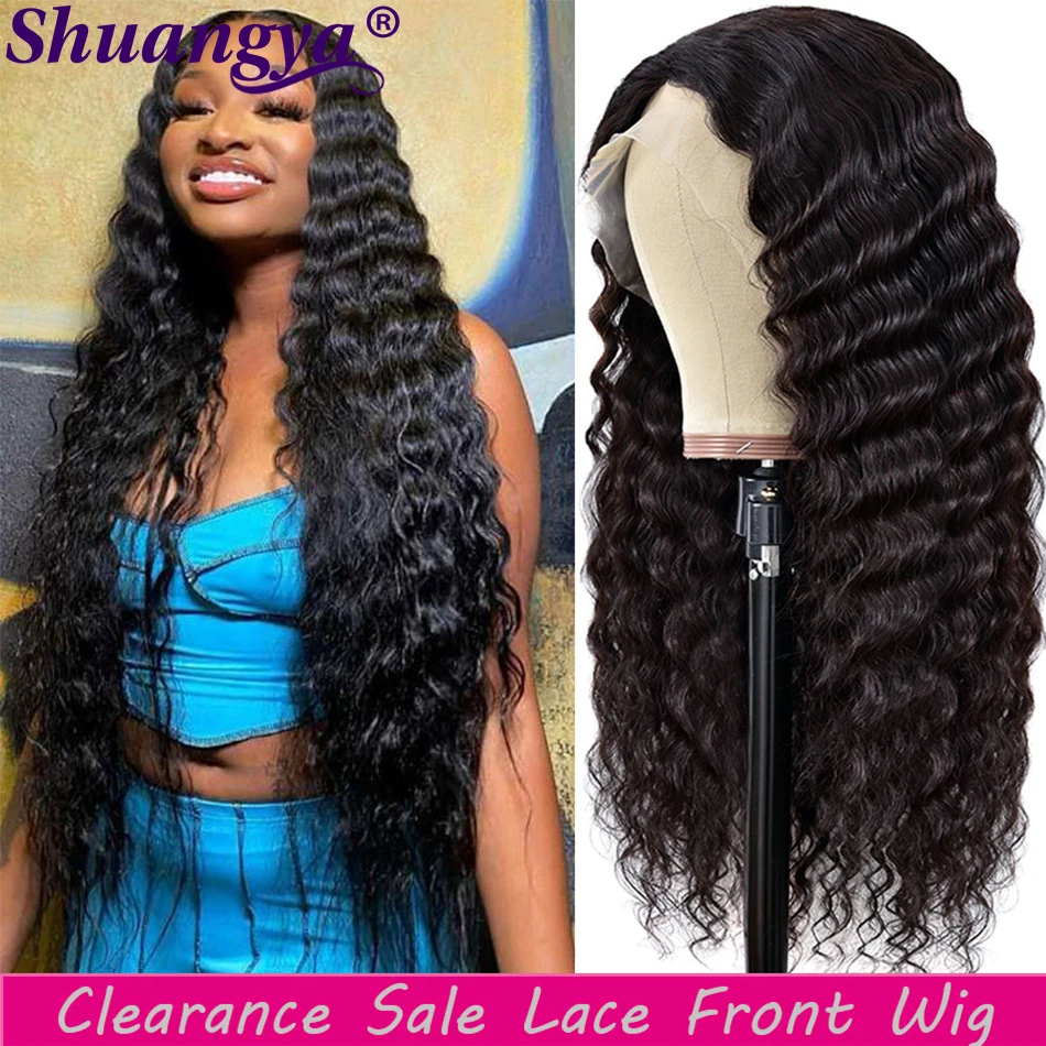 Brazilian Loose Deep Wave Lace Front Human Hair Wigs For Black Women Pre Plucked 13x4x1 Lace Frontal Wig 180% 4x4 Closure Wig