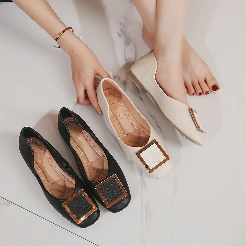 

Designer Women Flats Genuine Leather Shoes New Women Low Heels Women Loafers Ballet Flat Shoes Platform Spring Chaussures Femme