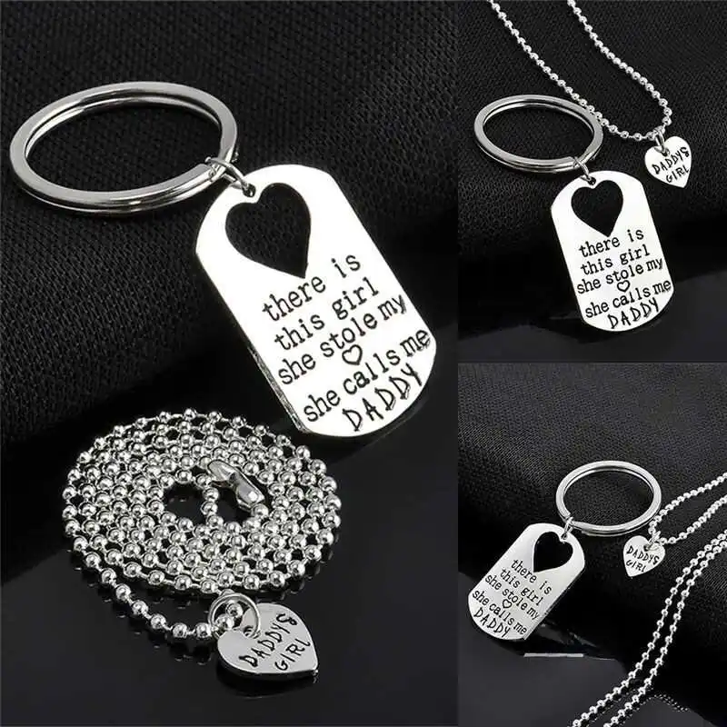 

Letter Heart Keychain Necklace Pendant Jewelry