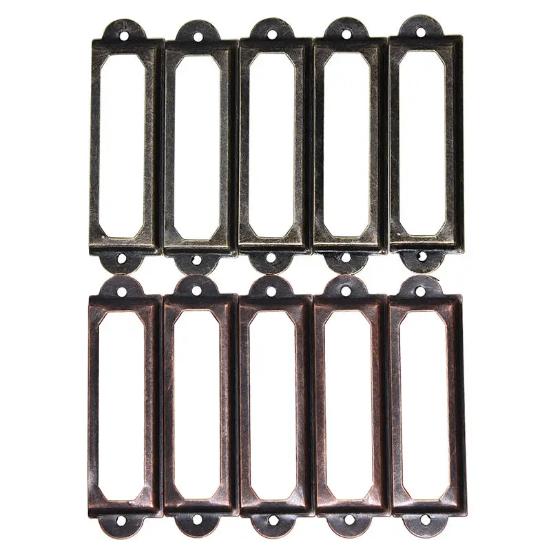 Новый 10 шт. металлический держатель этикеток мебель выдвижной ящик в шкафу для