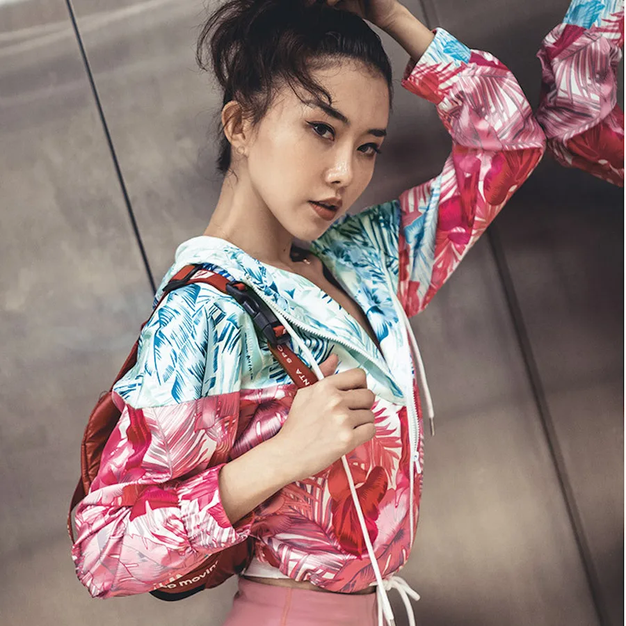 FE6903 толстовки спортивная куртка с принтом женский топ для йоги на Молнии Куртка