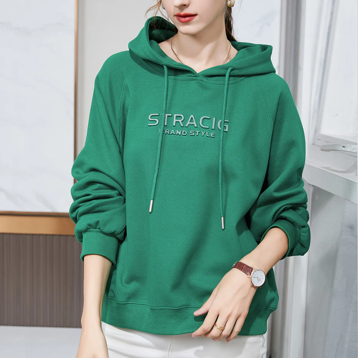 

Hoodie, Letter Sweater, Women's Autumn and Winter New Style Cotton Top, Western Style Loose Coat Clothes for Teens