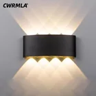 Современный светодиодный настенный светильник, алюминиевые водонепроницаемые наружные садовые бра для крыльца, комнатные настенные лампы для балкона, патио, настенный светильник, 2 Вт6 Вт8 Вт