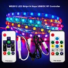 Светодиодная ленсветильник RGB с пультом дистанционного управления, 5 в постоянного тока, WS2812b