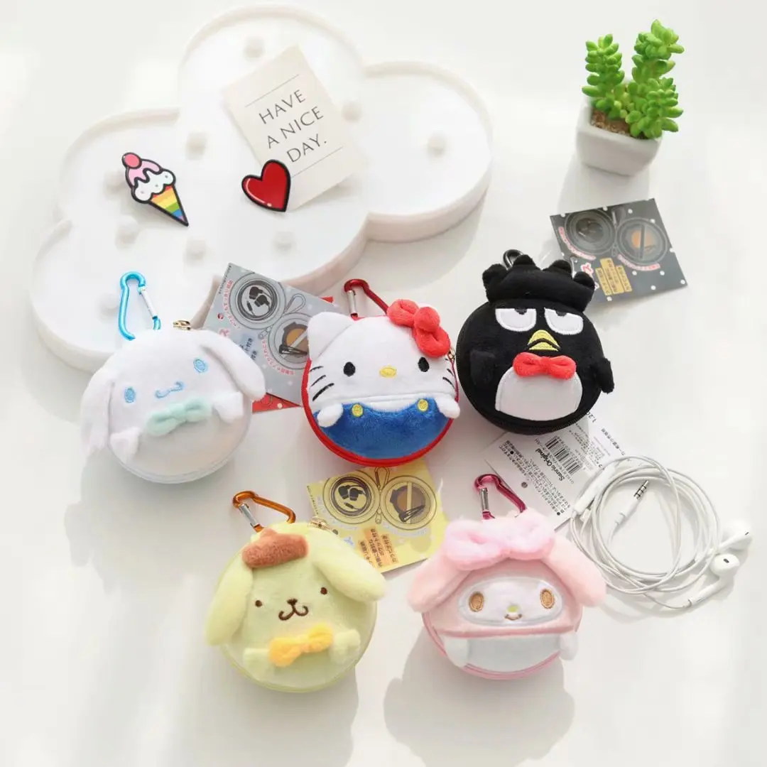 

Новая Милая мультяшная круглая маленькая сумка для хранения наушников маленькая сумка с подвеской