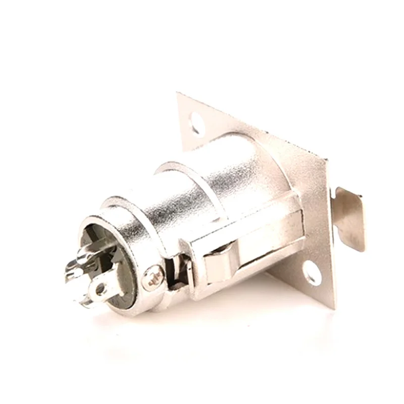 Гнездо шасси 3 Pin XLR разъёмная монтажная панель Разъем никелевый