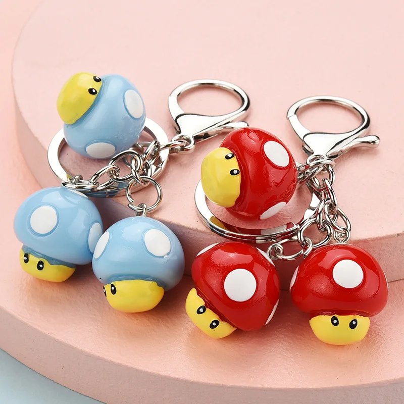 Новая Мода Анимация брелок с рисунком из игры Супер Марио милый Гриб деликатес