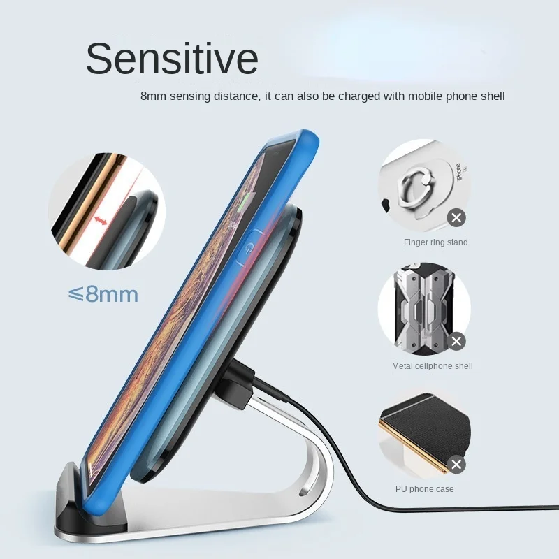 Новое вертикальное Беспроводное зарядное устройство Настольный кронштейн