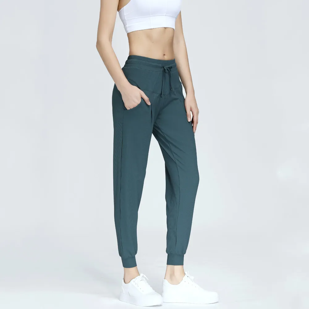 

SHINBENE Leisure Anti-sweat Waist Drawstring Fitness Sports Workout Joggers Women Loose Exercise Running Gym Pocket Sweatpants