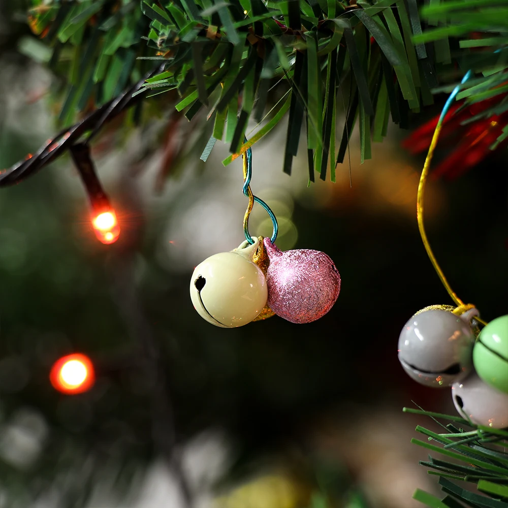 10 шт. колокольчики рождественские украшения красивые металлические бусины