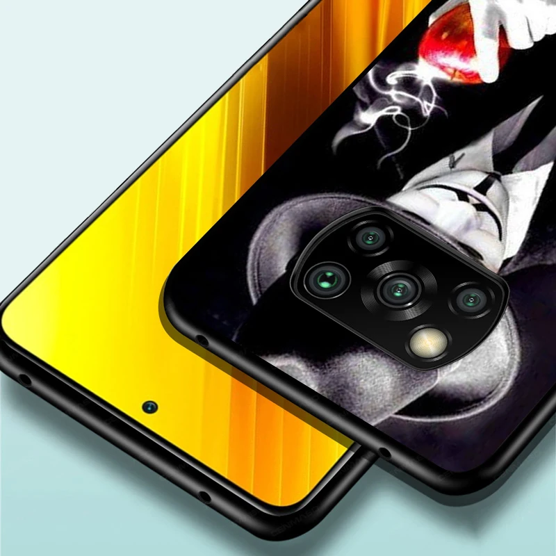 

Cool Poker Mask Role For Xiaomi Poco X3 NFC M3 M2 X2 F3 F2 Pro C3 F1 Mi Play Mix 3 A2 A1 6X 5X Black Phone Case
