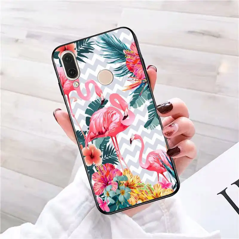 Мягкий чехол Babaite с рисунком фламинго Модный черный для телефона Redmi note 8 8Pro 8T 6pro 7A