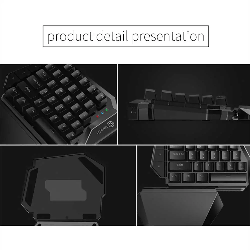 Z2 Gaming 2,4 GHz беспроводная клавиатура и мышь dpi комбинированная электронная Спортивная клавиатура с одной рукой для Android/Windows для игр PUBG FPS