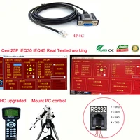 ioptron rs232 rj9 cable 8412 for ioptron telescope ieq30 pro ieq45 pro cem25p hc firmware upgrade and pc control cable