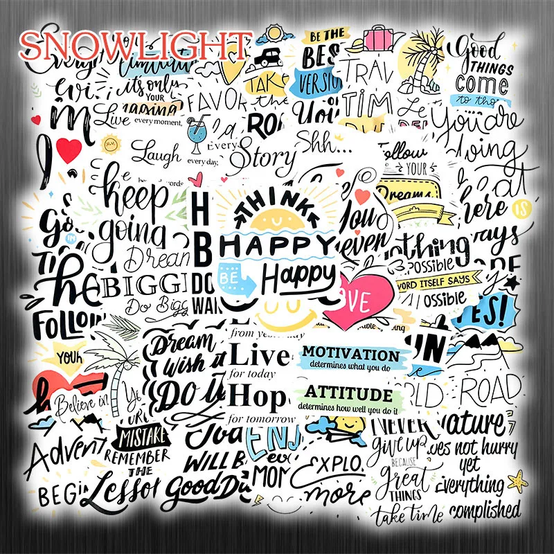 10/50 pcs/pack English Alphabet Cartoon Waterproof Stickers For Laptop Luggage Motorcycle Phone Skateboard kids Toy Sticker