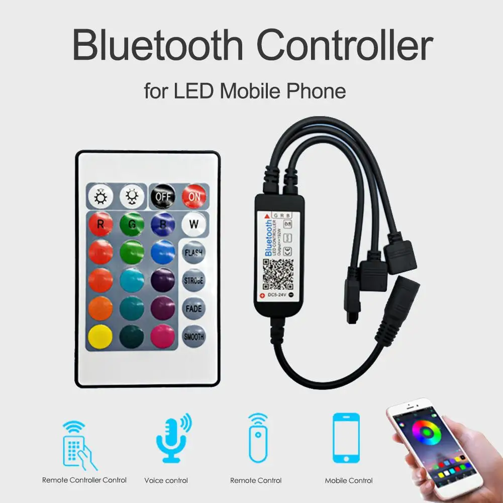 Контроллер RGB для светодиодной ленты с USB кабелем инфракрасный диммер 24 клавишами