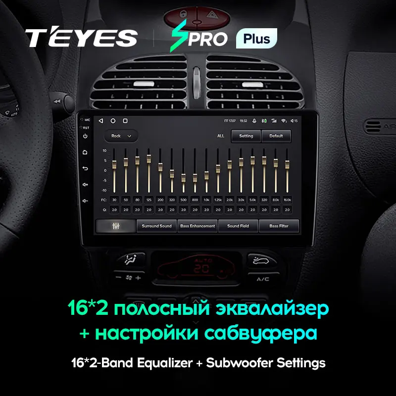TEYES SPRO Plus Штатная магнитола For Пежо 206 Peugeot 1998 - 2012 Android 10 до 8-ЯДЕР 4 + 64ГБ 32EQ DSP 2DIN