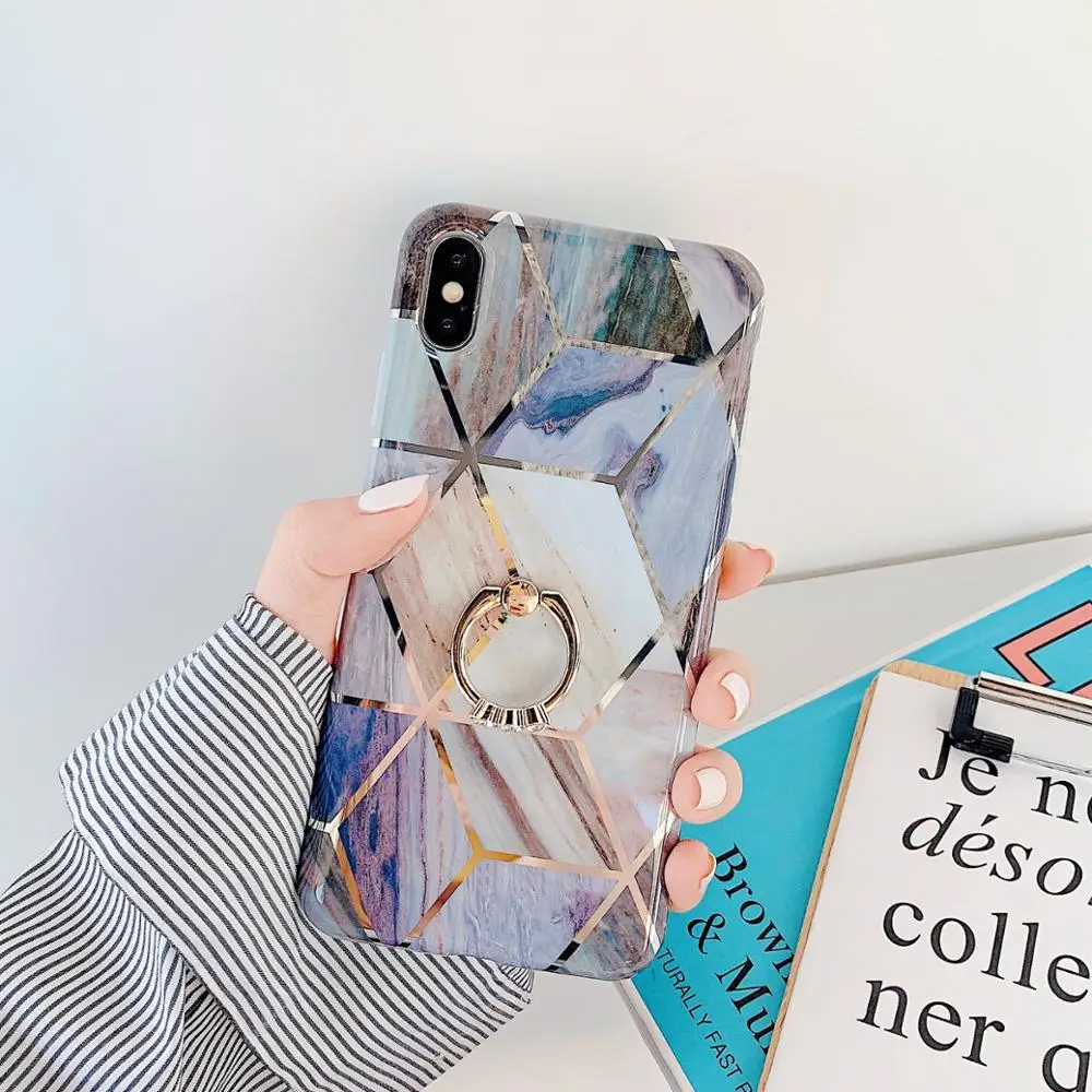 Чехол для iPhone 11 Pro Max XR X XS 6S 6 7 8 Plus роскошный мягкий силиконовый чехол с держателем