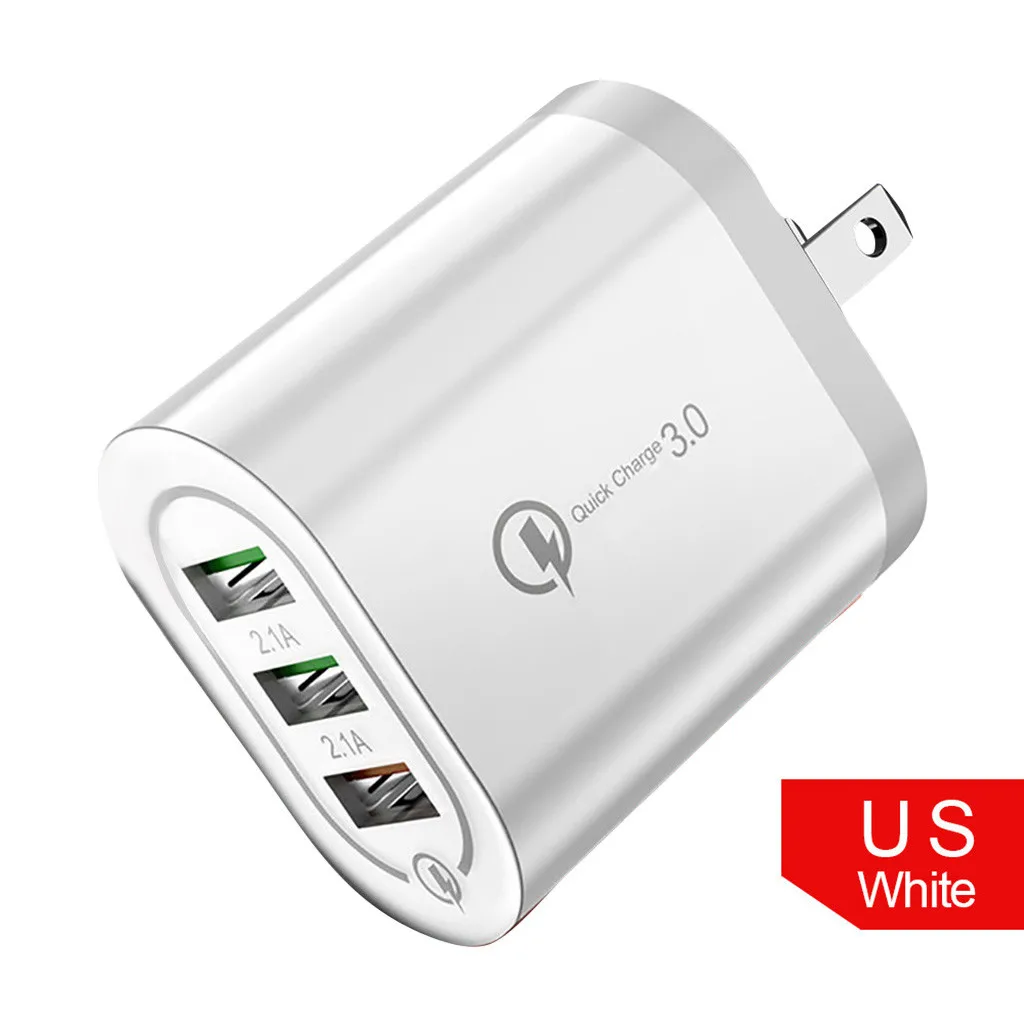 Быстрая зарядка US 18W для QC 3 0 5V / 2A 3-USB зарядное устройство путешествий источник