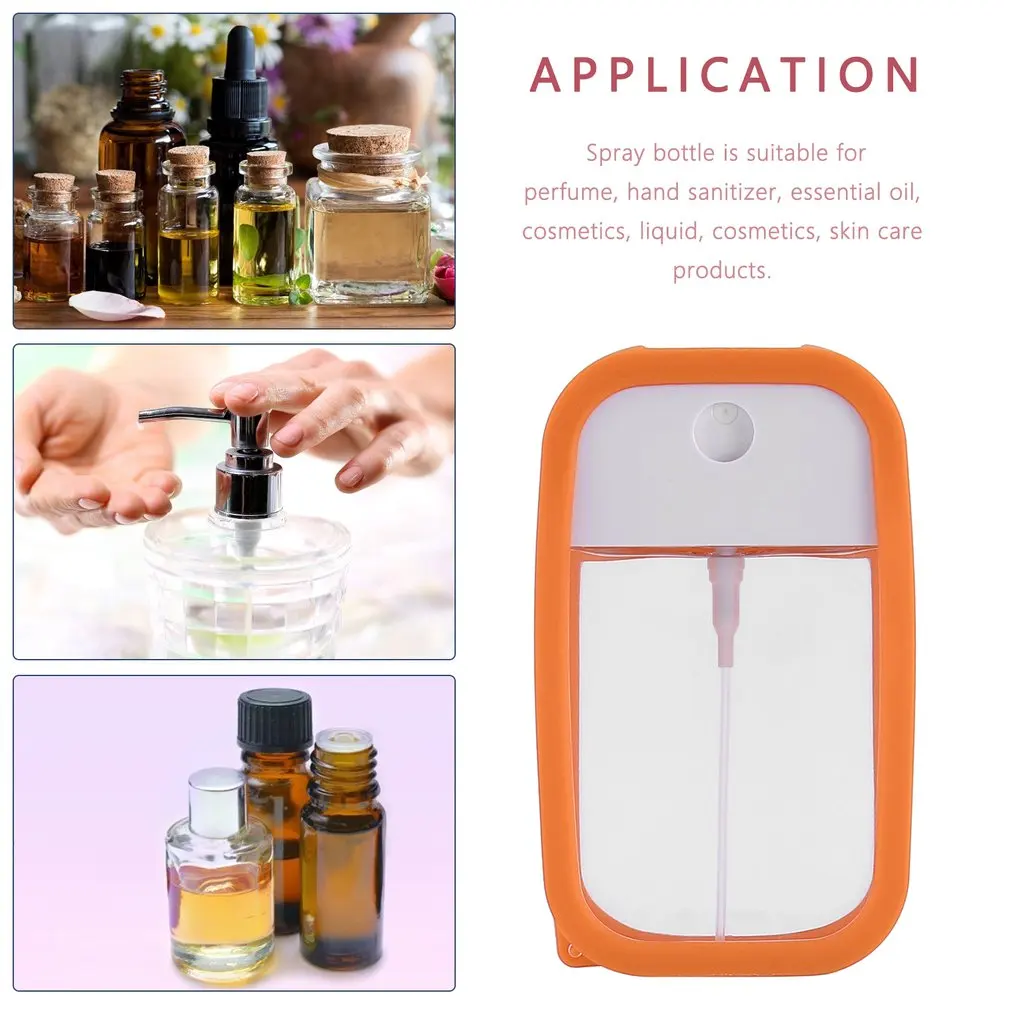 

45ml White Transparent Spray Bottle Split Bottling Disinfectant Hand Sanitizer Bottle With Silicone Cover