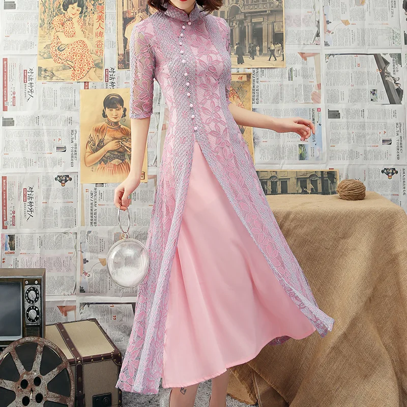 Китайская традиционная одежда cheongsam qiapo Vietnam Ao Dai платья для женщин