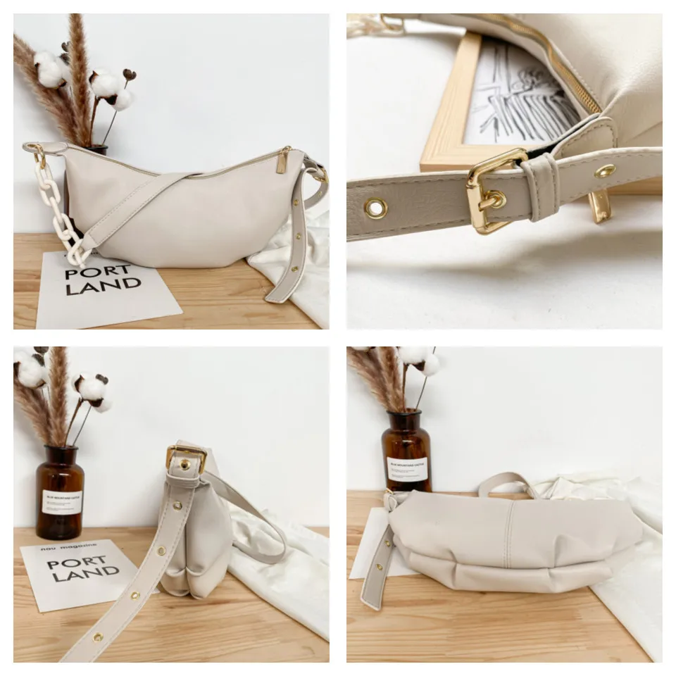 Handle Bag Women Retro Handbag PU Leather Shoulder Totes Underarm Vintage Top Handle Bag Female Small Subaxillary Bags Clutch