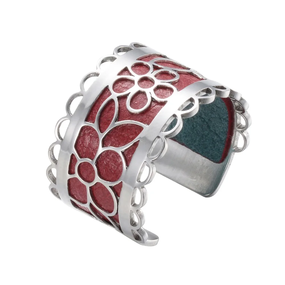 Legenstar Bijoux Bague Femme Stainless Steel Sliver Rings For Women and Men Anillos Mujer Interchangeable Leather Love Ring