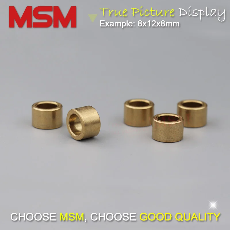 MSM 8x12x6/8x12x8/8x12x12/8x12x18 мм пористая Опора по технологии порошковой металлургии железный, медный базовый порошок металлургическая масляная втулка латунная втулка медная втулка