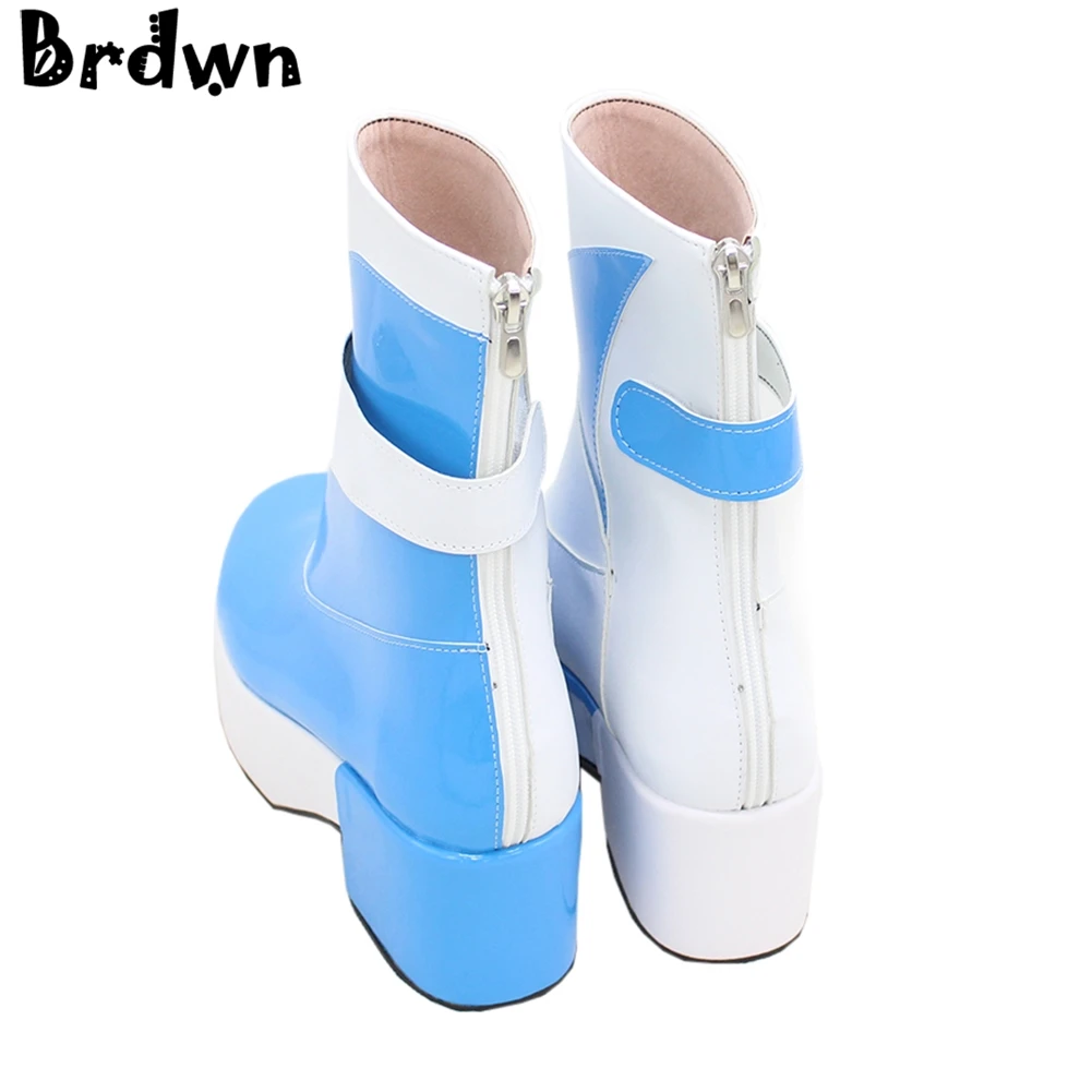 Brdwn VOCALOID/Обувь для костюмированной вечеринки; дерзкие женские Luo Tianyi Magic будущее с названием песни «Hatsune Miku кагамине Рин/косплэй костюм полусапожки на заказ Полусапоги