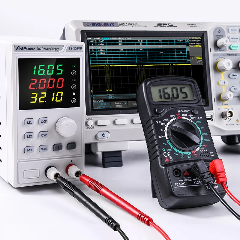 A-BF Digital Multimeter AC/DC Ammeter Data Hold LCD Backlight Voltage Current Resistance Meter Tester Multimeters Diode XL830L |