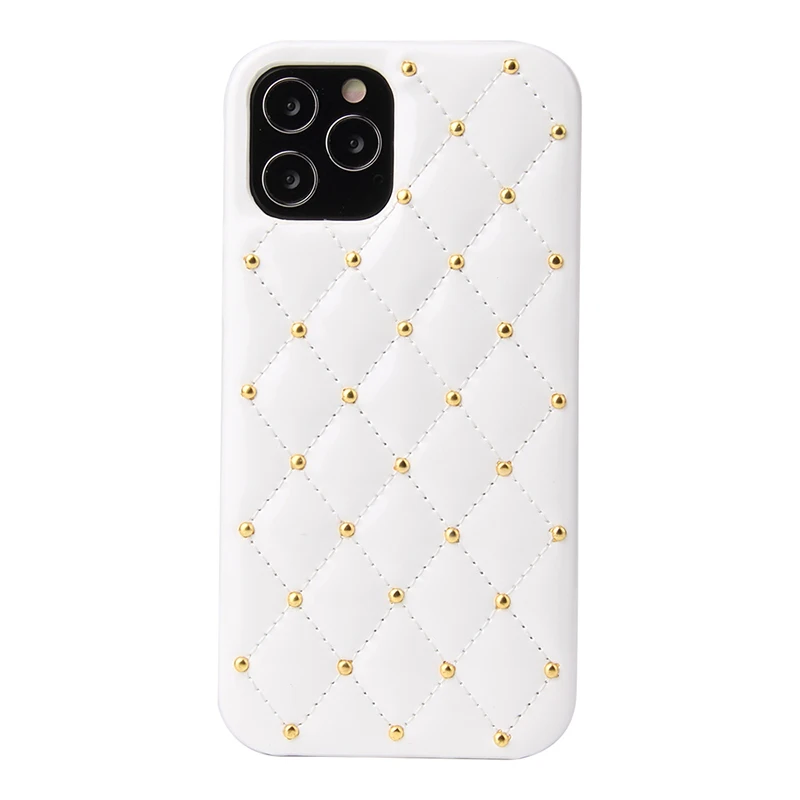 

Easterm Luxury Pu Leather Grid Pattern Diamond Hard Pc Case For iPhone 11 Pro Max X XR 7 8 Huawei P40 P30 Mate 30 Phone Shell