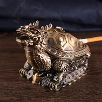 chinese style animal dragon tortoise shape ashtray retro style fashion zinc alloy ashtray bracket household goods