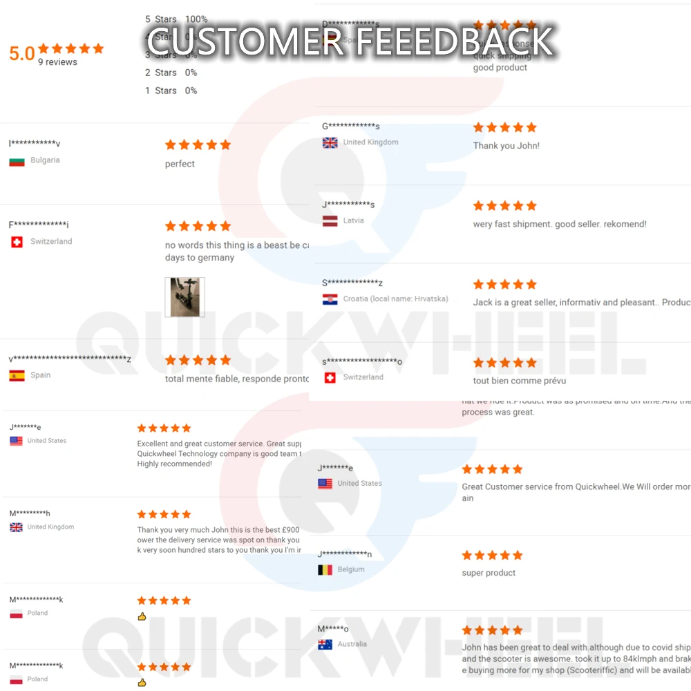 Электроскутеры Quickwheel Explorer 5600 Вт для взрослых с амортизаторами двойным