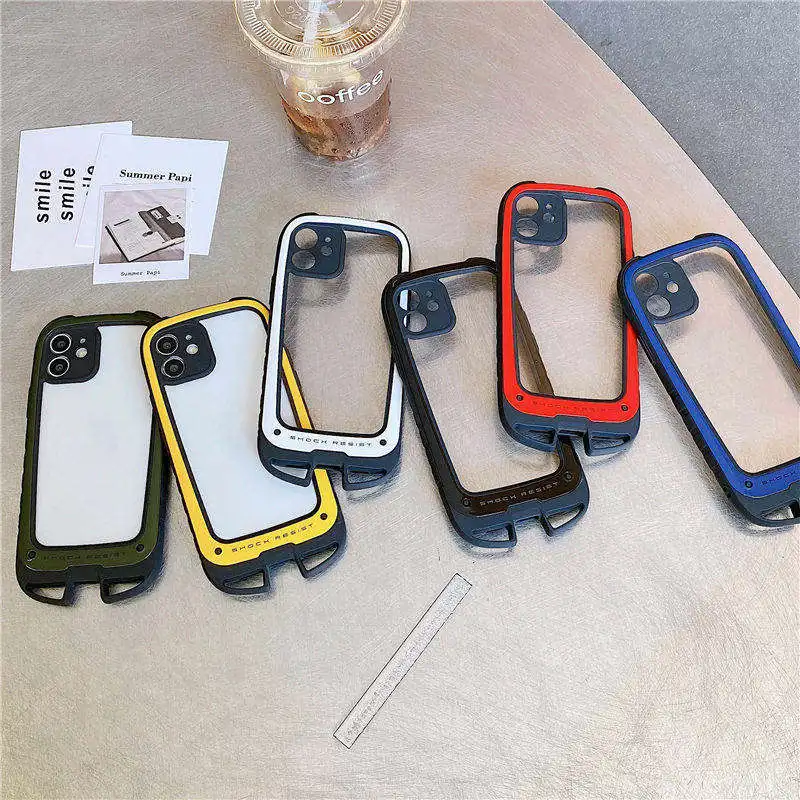

Anti-fall Luxury For IPhone 12 11 Pro XR X XS Max Mobile Phone Case Apple 8 7 Plus Protective Cover Transparent Shockproof Shell