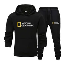 Костюм с толстовкой и брюками National Geographic, повседневная спортивная одежда, толстовка, новая коллекция осень-зима, комплект из 2 предметов