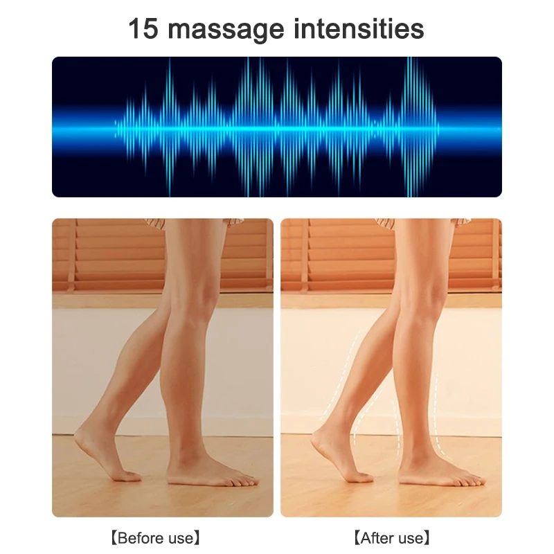 

Hot EMS Foot Massager Machine with Remote Control Foldable Portable Electric Massage Cushion Multi-Level Settings t6