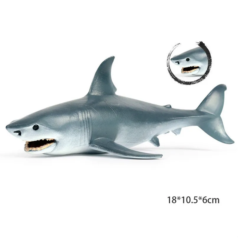 Blue Shark Морская модель животного; изображение морской жизни, фигурка акулы, развивающие животные океана, игрушка для детей, Декор, подарок - Цвет: Blue Shark