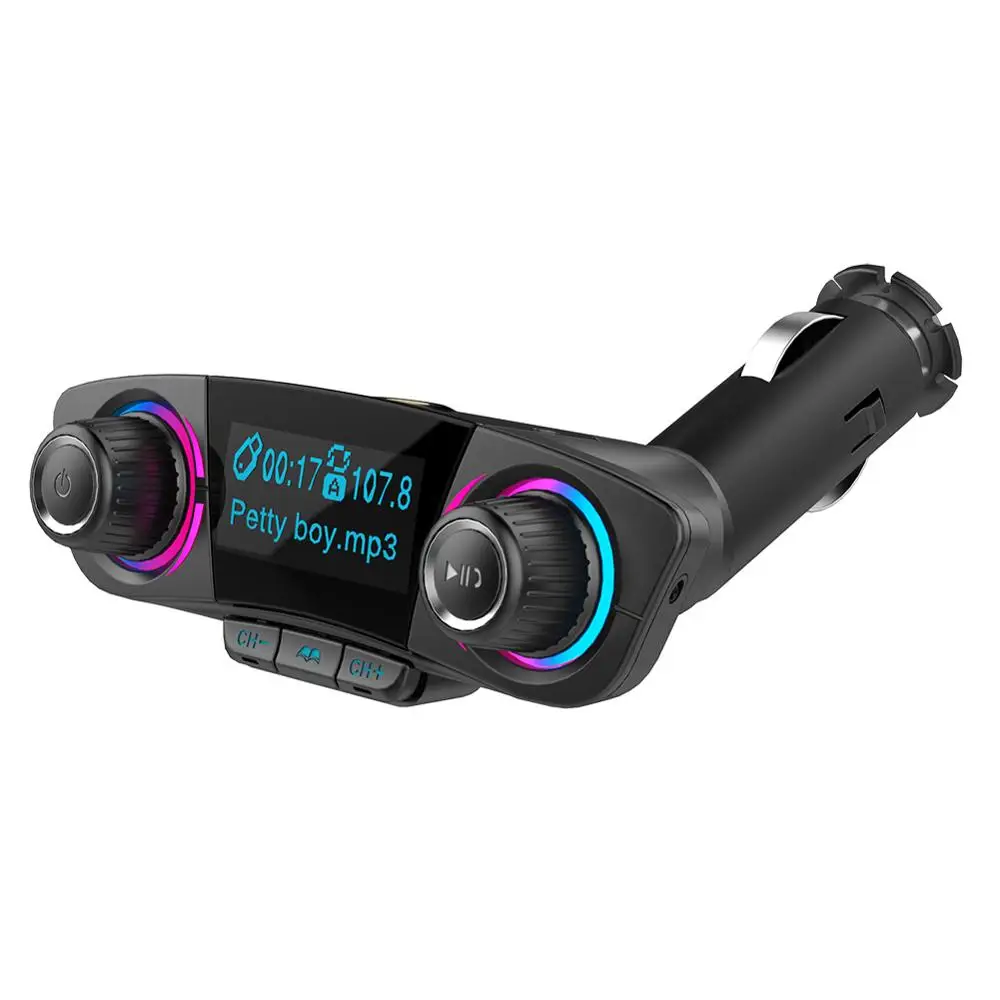Fm передатчик Aux модулятор Bluetooth 5 0 зарядное устройство Handsfree автомобильный