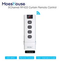 9 channel rf433 remote control for wifi curtain switch rf roller blinds module battery powered curtain accessories emitter